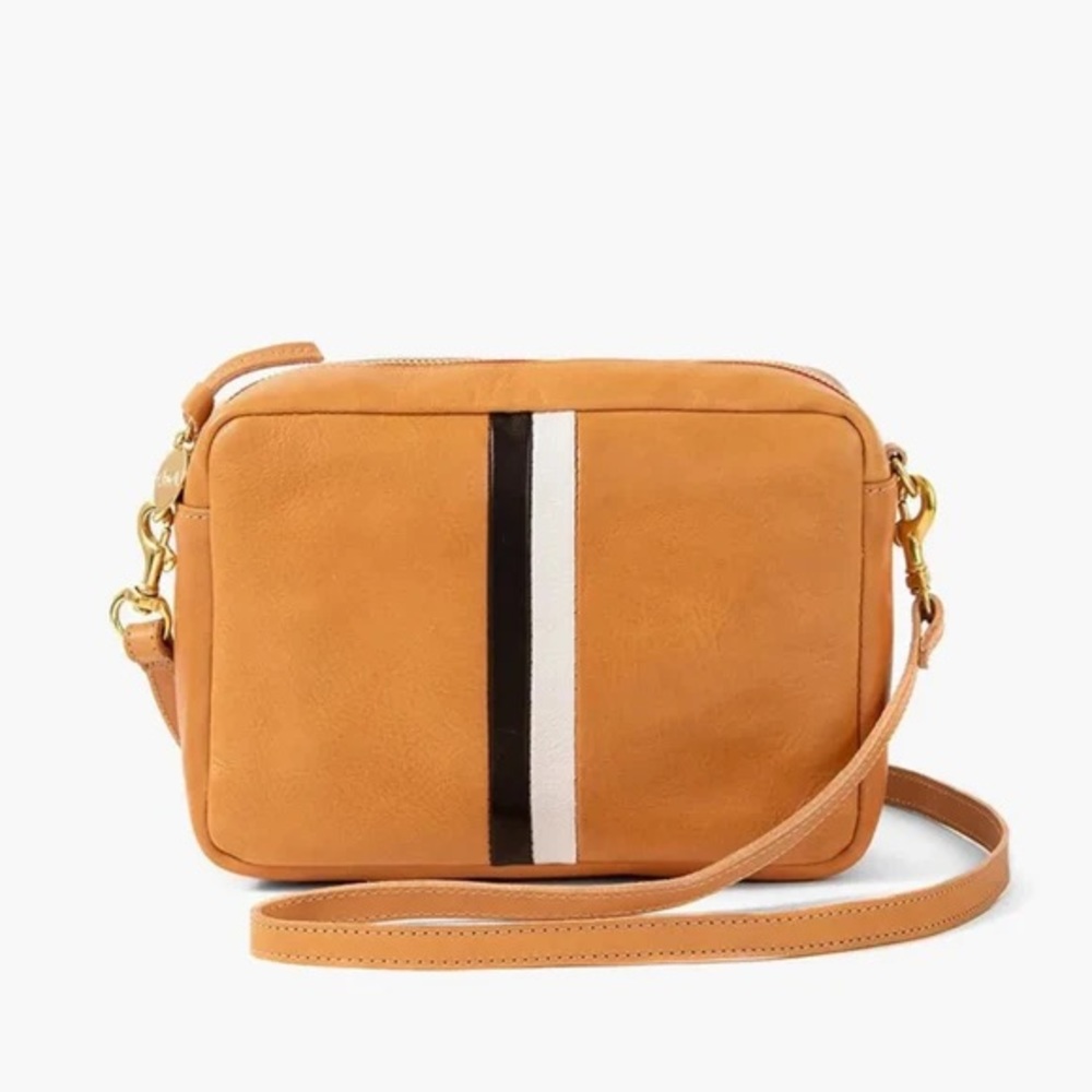 Clare V Midi Sac in Natural with Stripes